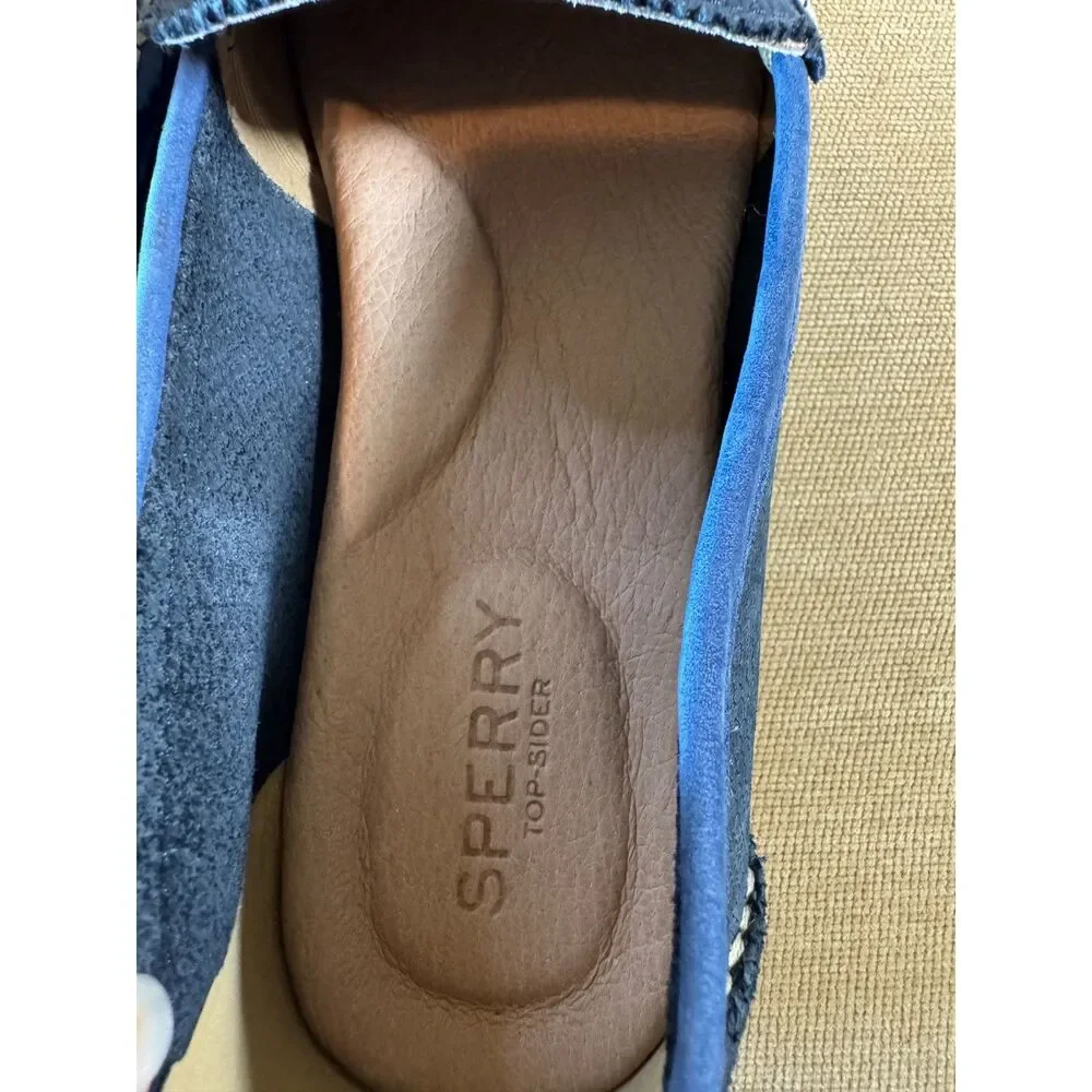 Navy Blue Sperry Top Sider Penny Loafers, Sz 9 Womens